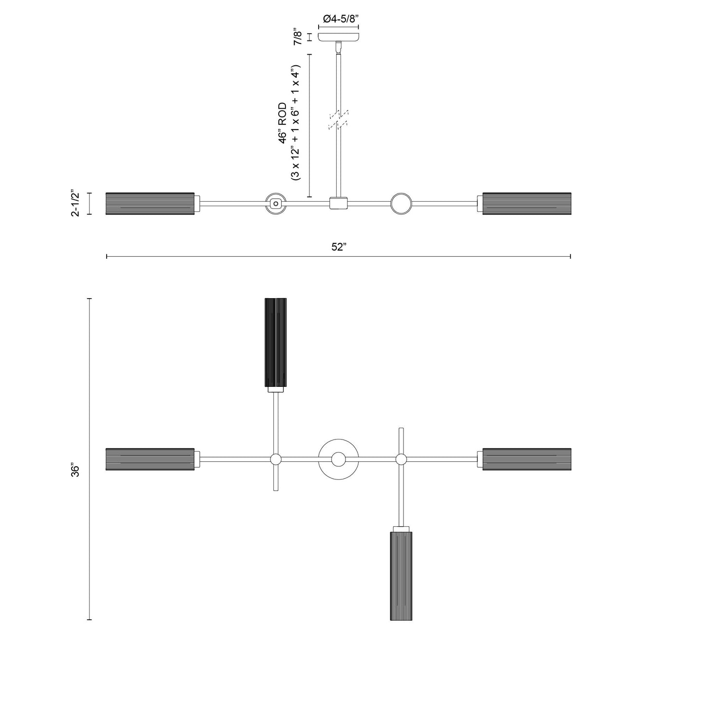 Colby 52-in Linear Pendant