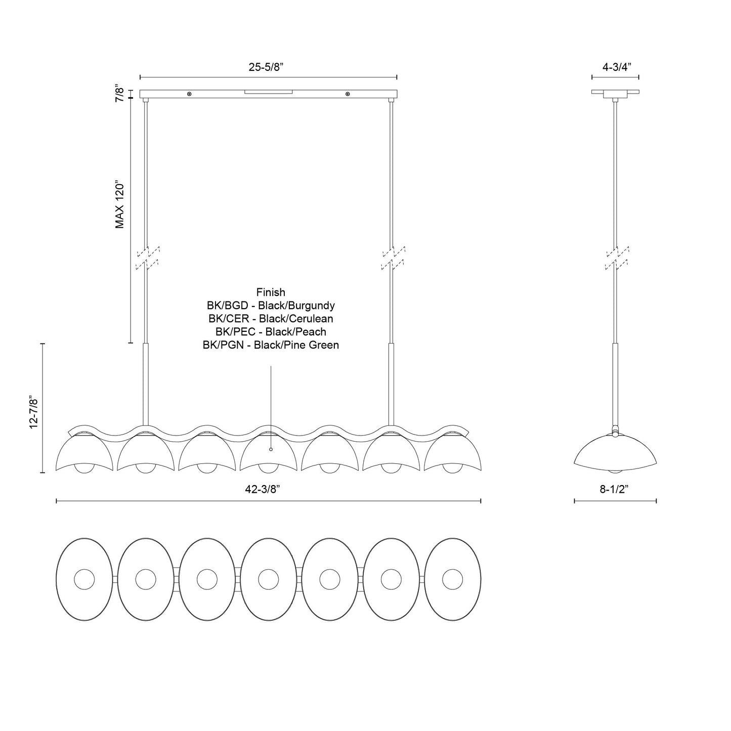 Atlas 42-in Linear Pendant