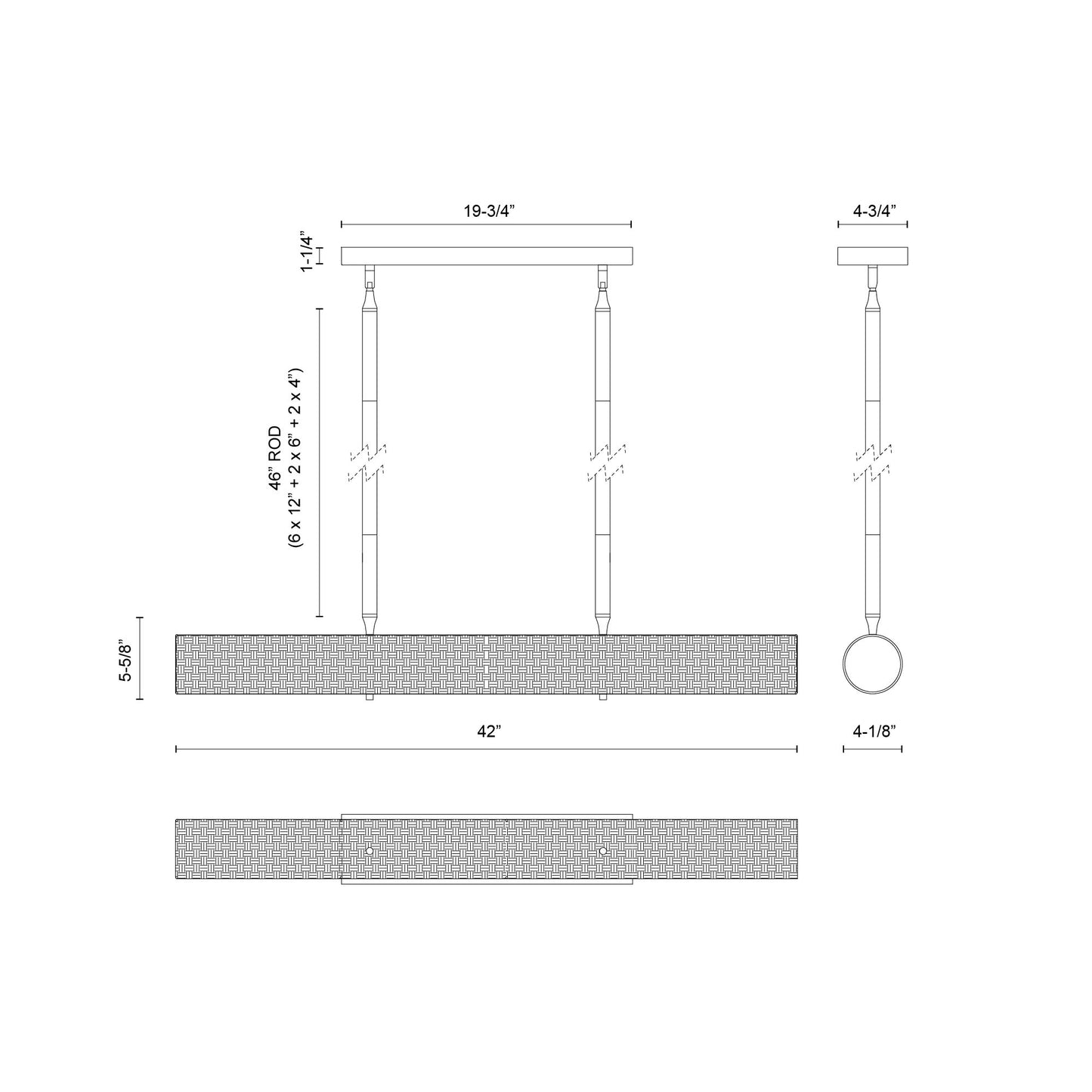 Maris 42-in Linear Pendant