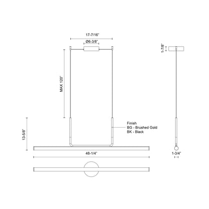 Vesper 48-in Linear Pendant