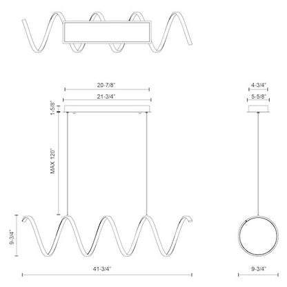 Synergy 42-in Linear Pendant