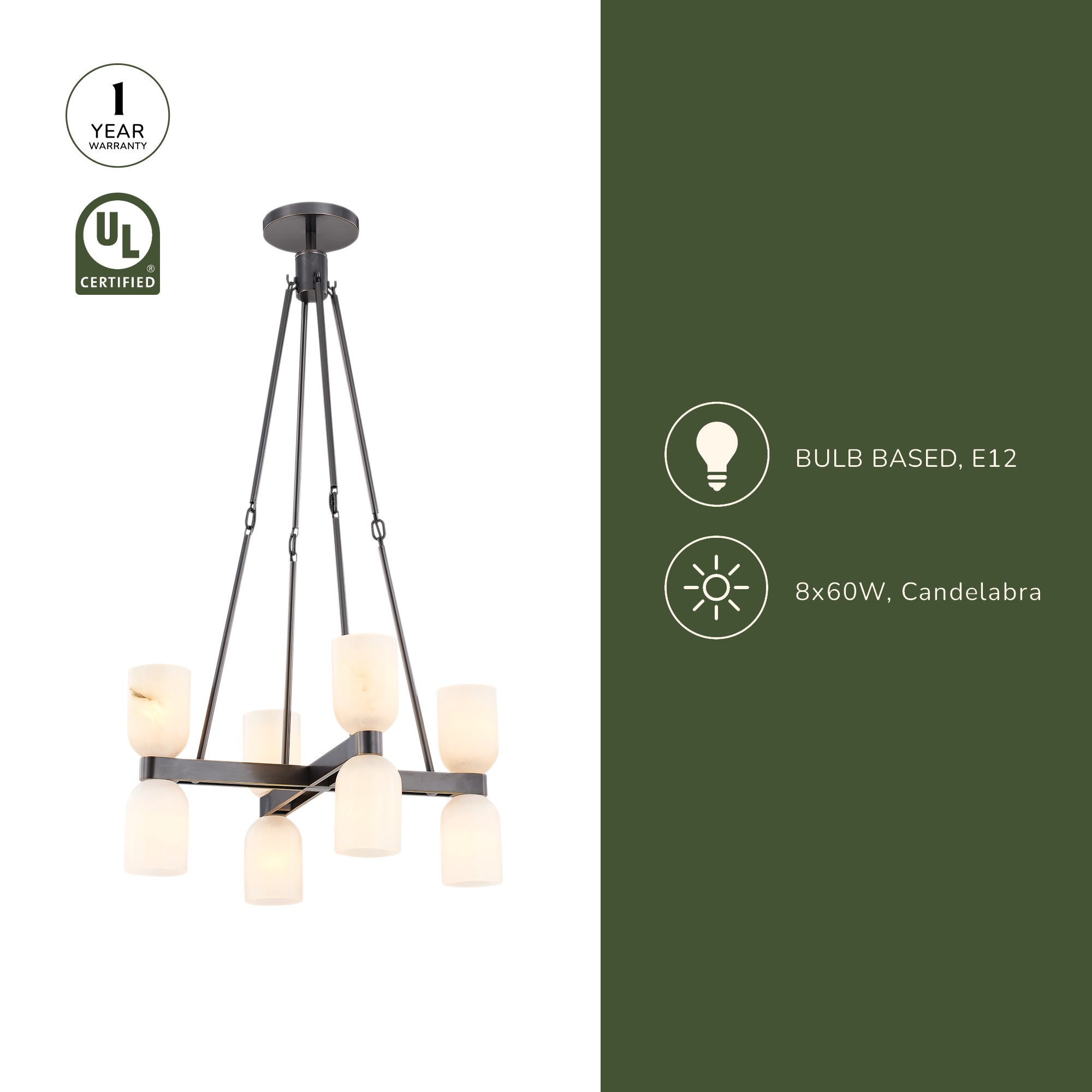 Lucian 22-in Chandelier – Kuzco Lighting