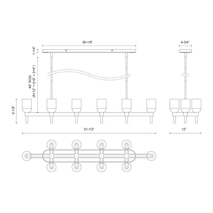 Lucian 52-in Linear Pendant