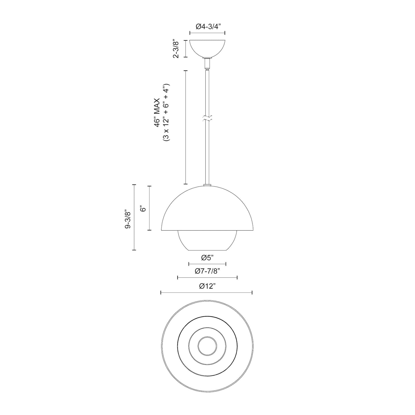 Lucy 12-in Pendant