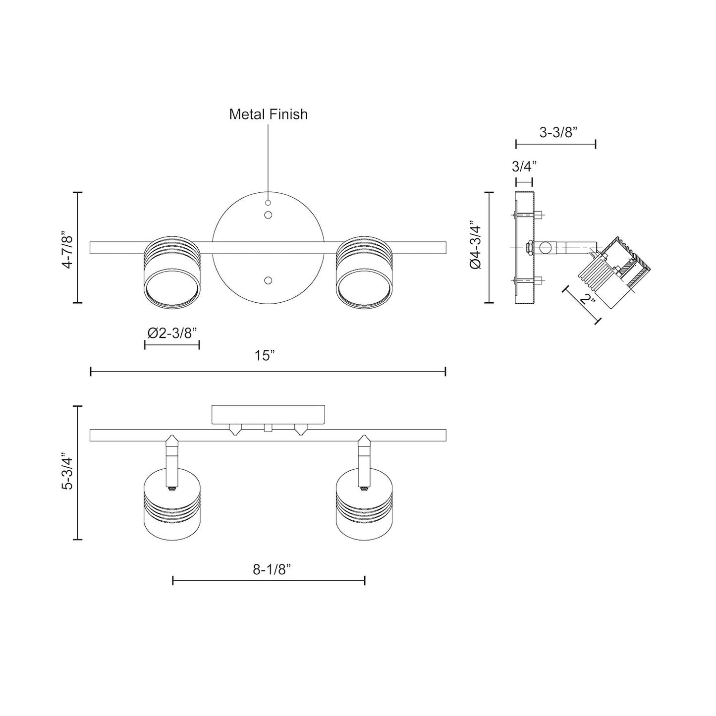 Lyra 15-in Track Light