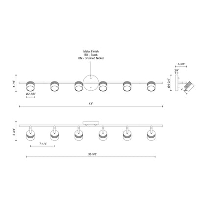 Lyra 43-in Track Light