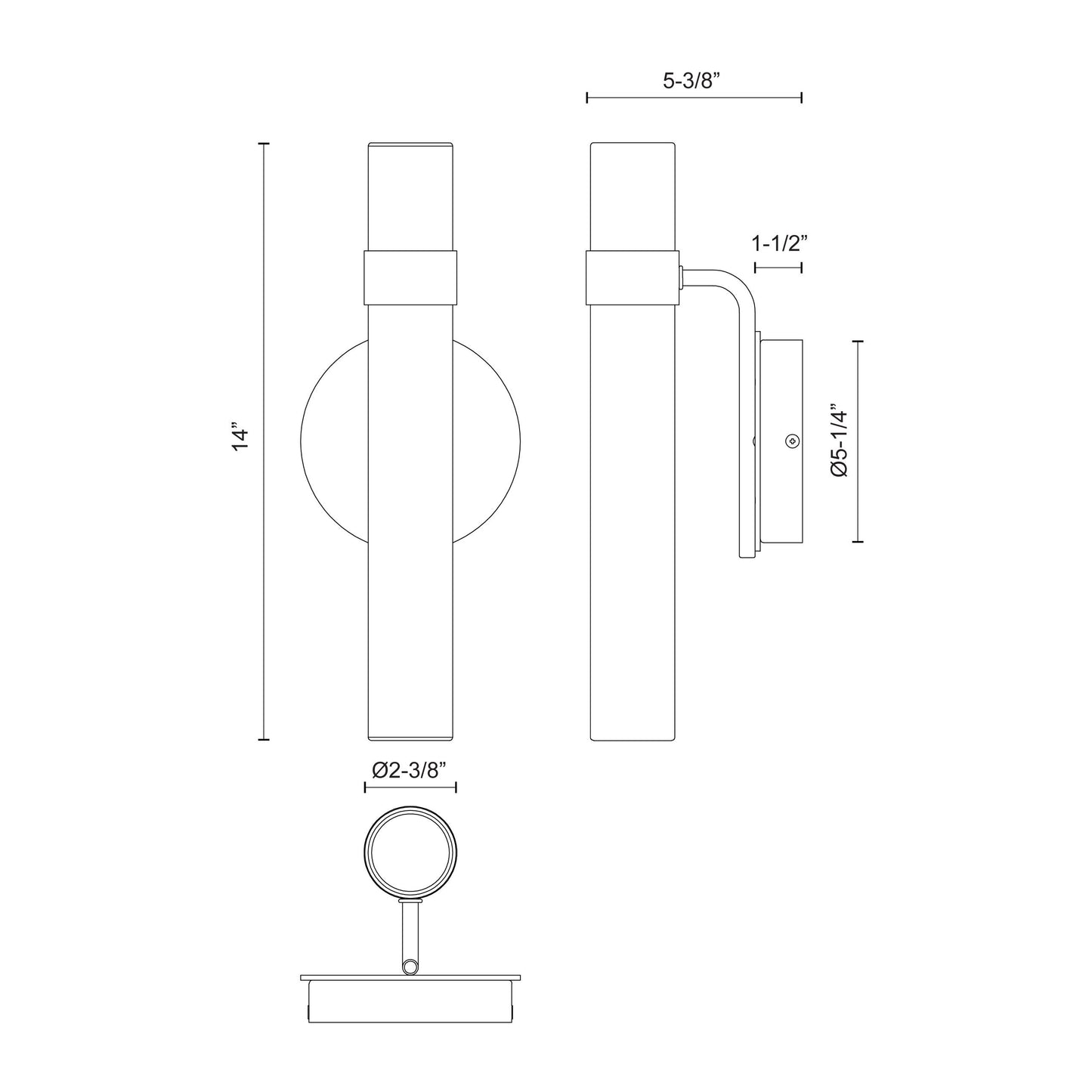 Madison 14-in Wall/Vanity Light