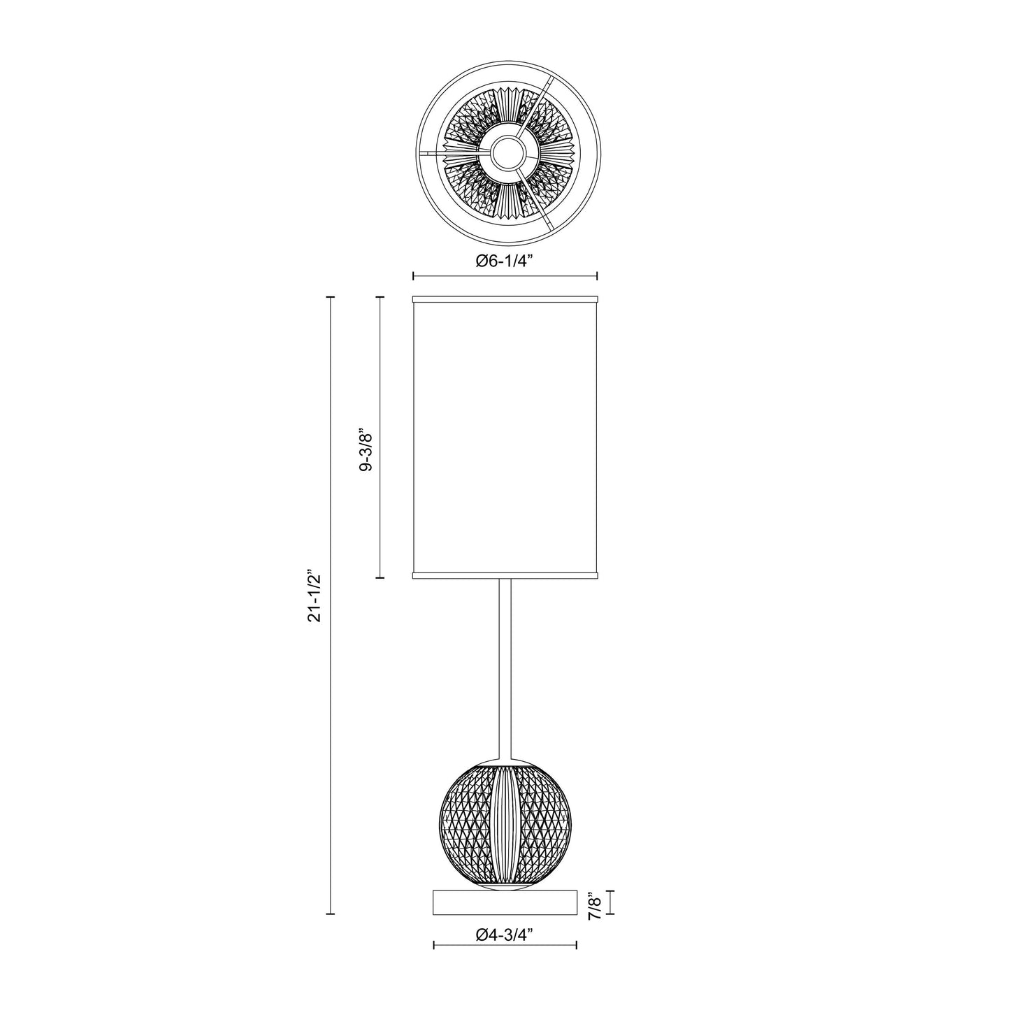 Marni 21-in Table Lamp