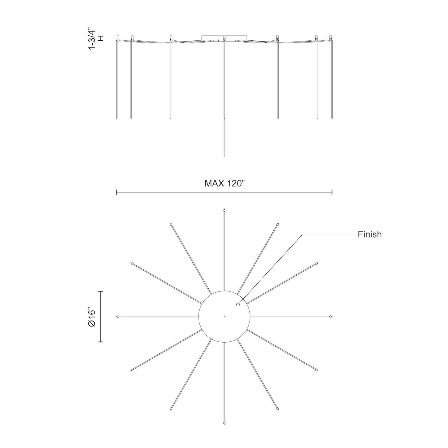 Marquee 120-in Multi Pendant Canopy System