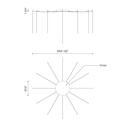 Marquee 120-in Multi Pendant Canopy System