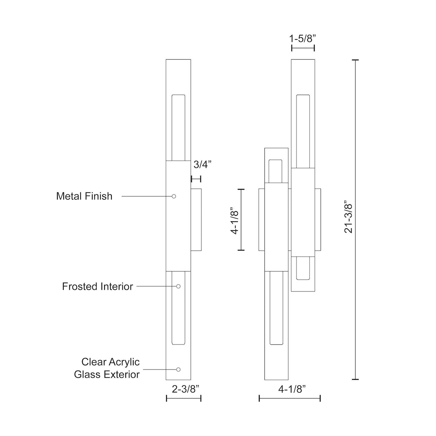 Martelo 22-in Wall Sconce