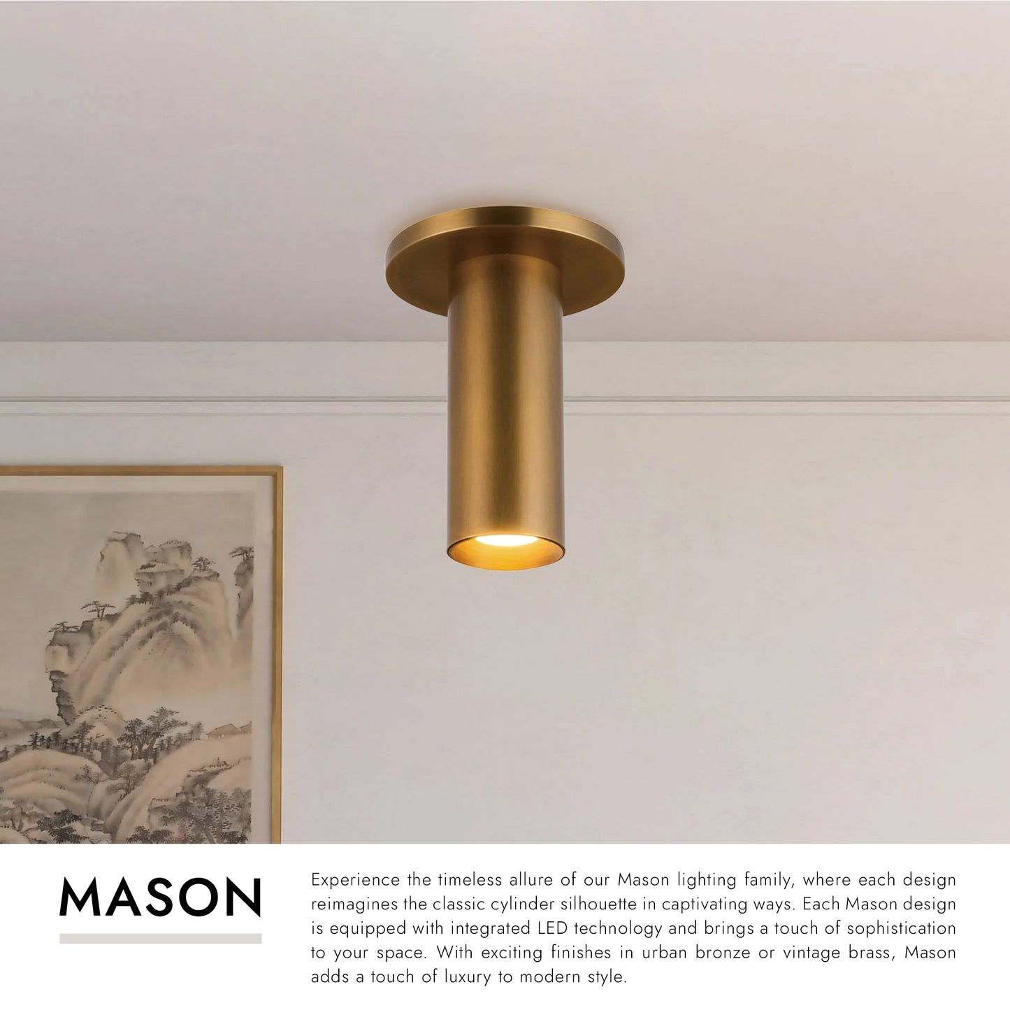 Mason 6-in Semi-Flush Mount
