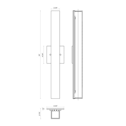 Melville 24-in Wall Sconce