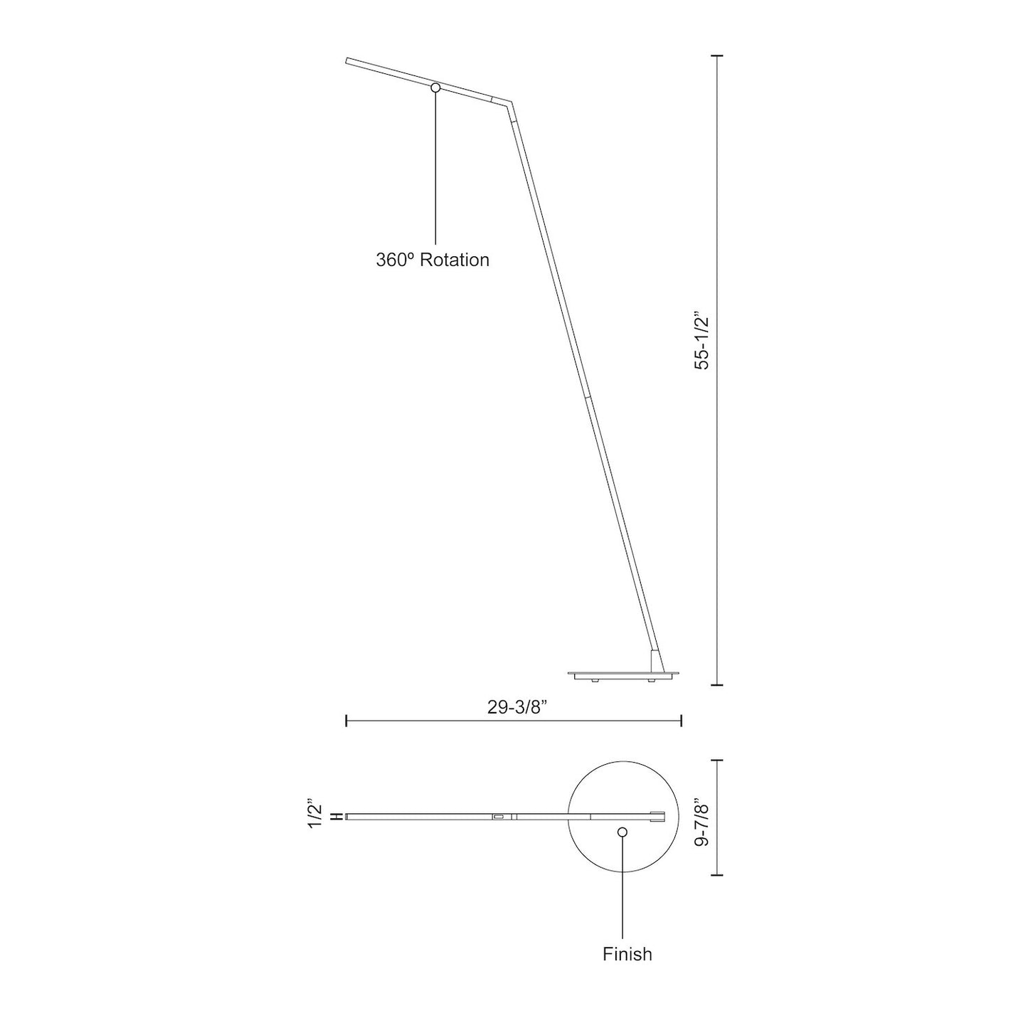 Miter 58-in Floor Lamp