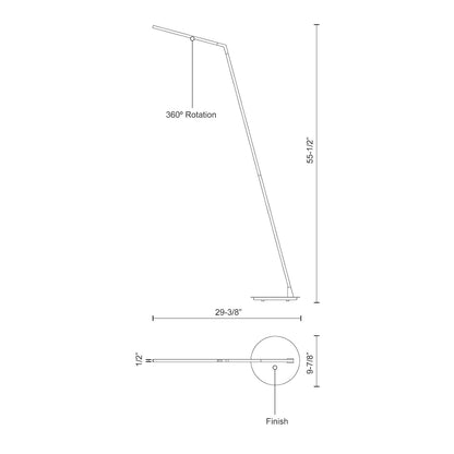 Miter 58-in Floor Lamp