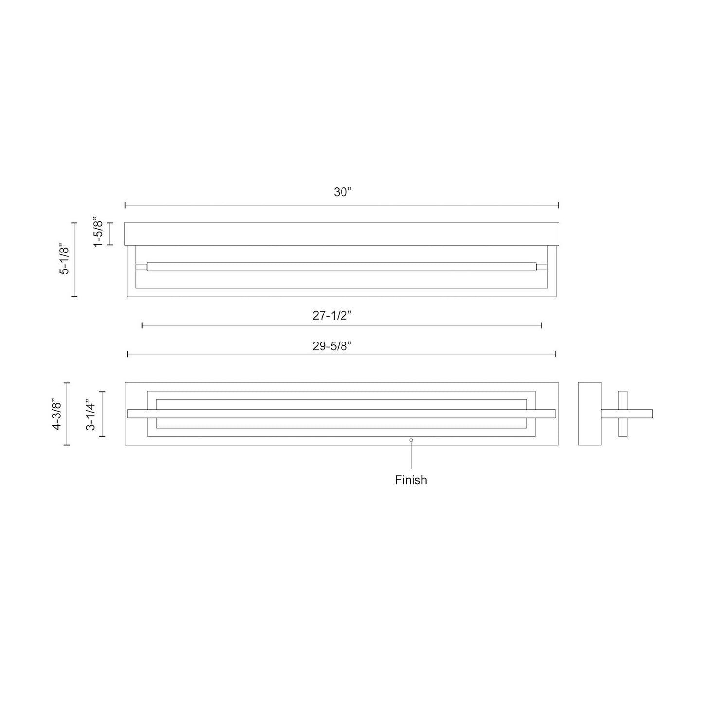 Mondrian 30-in Semi-Flush Mount