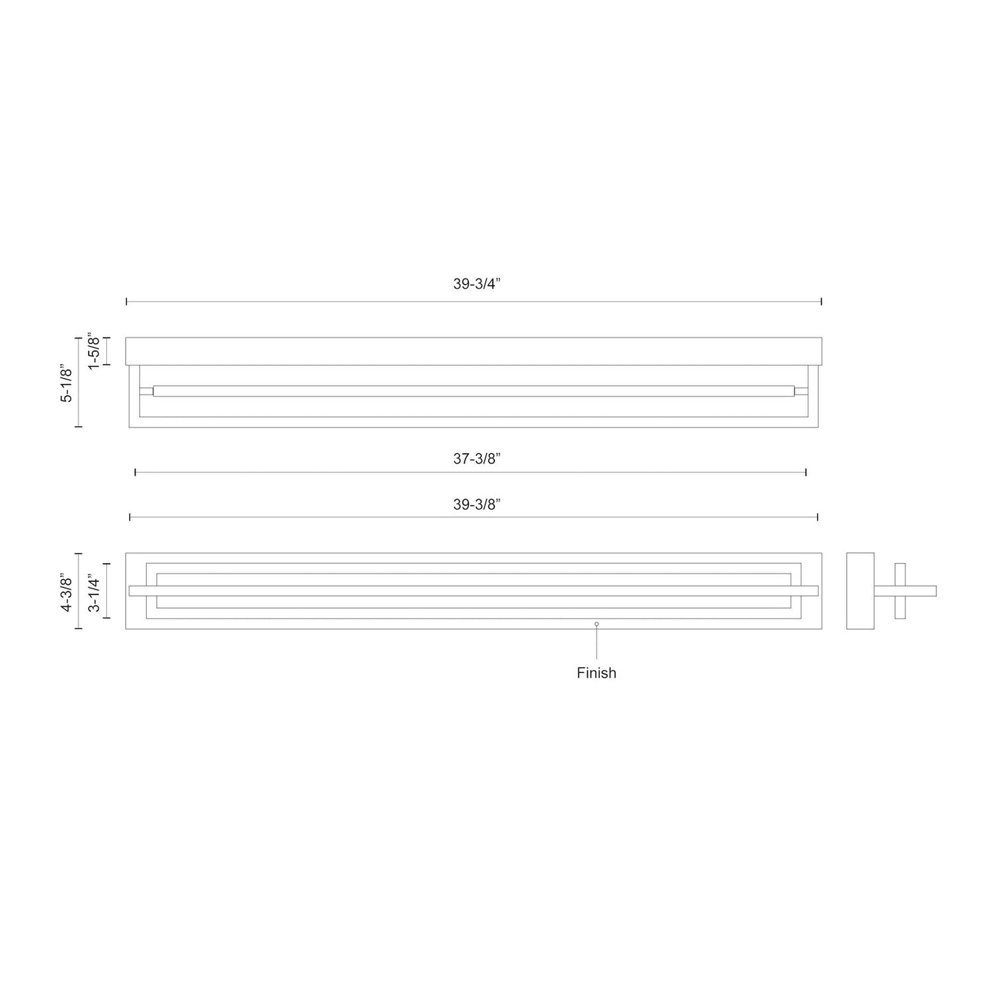 Mondrian 40-in Semi-Flush Mount