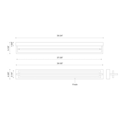 Mondrian 40-in Semi-Flush Mount