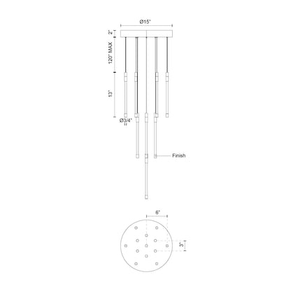 Motif 13-in Multi Pendant