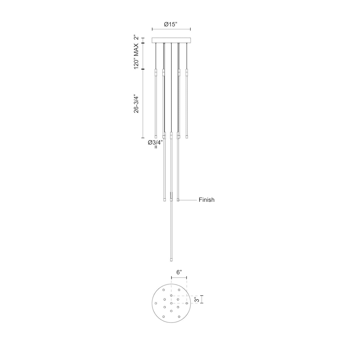 Motif 27-in Multi Pendant