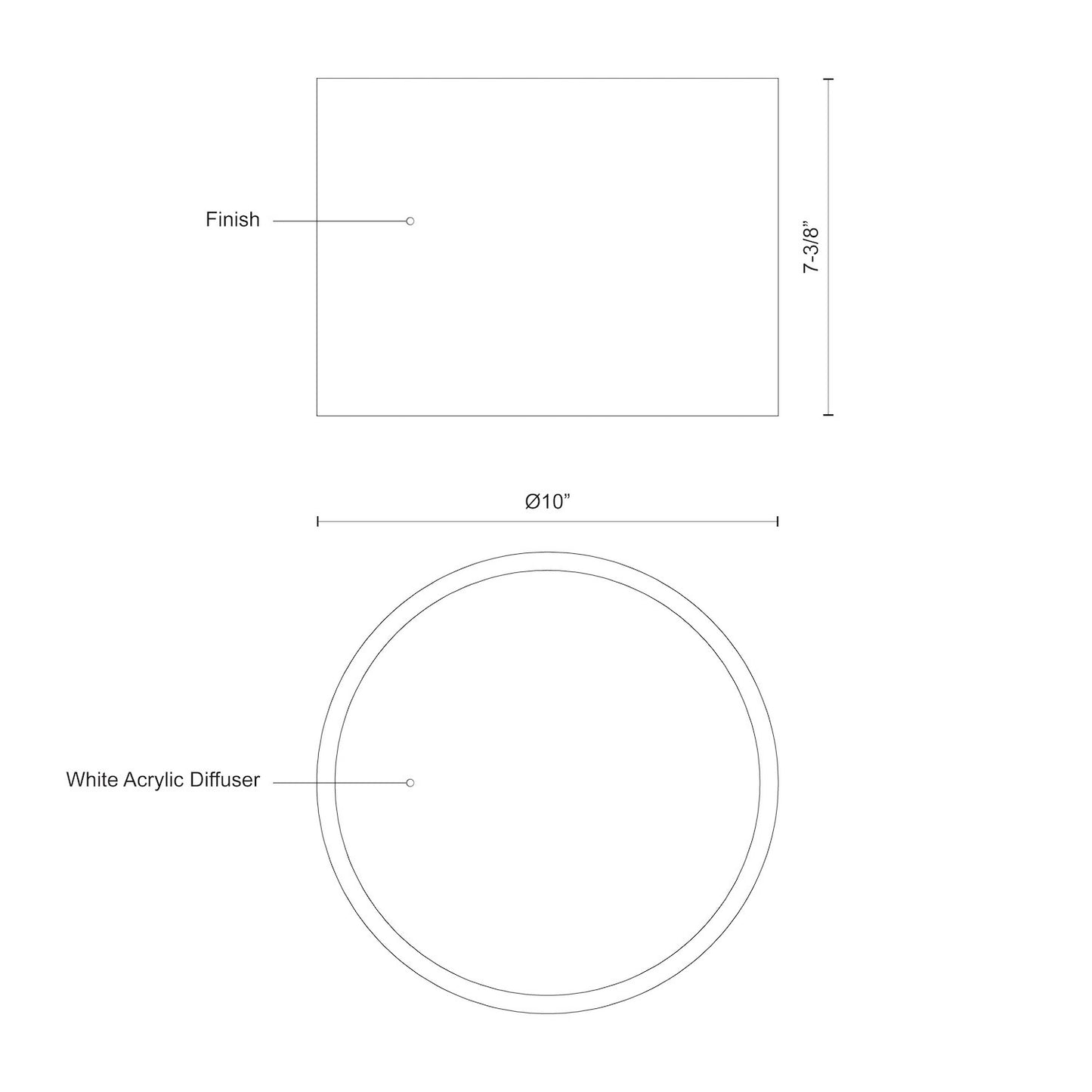 Mousinni 10-in Flush Mount