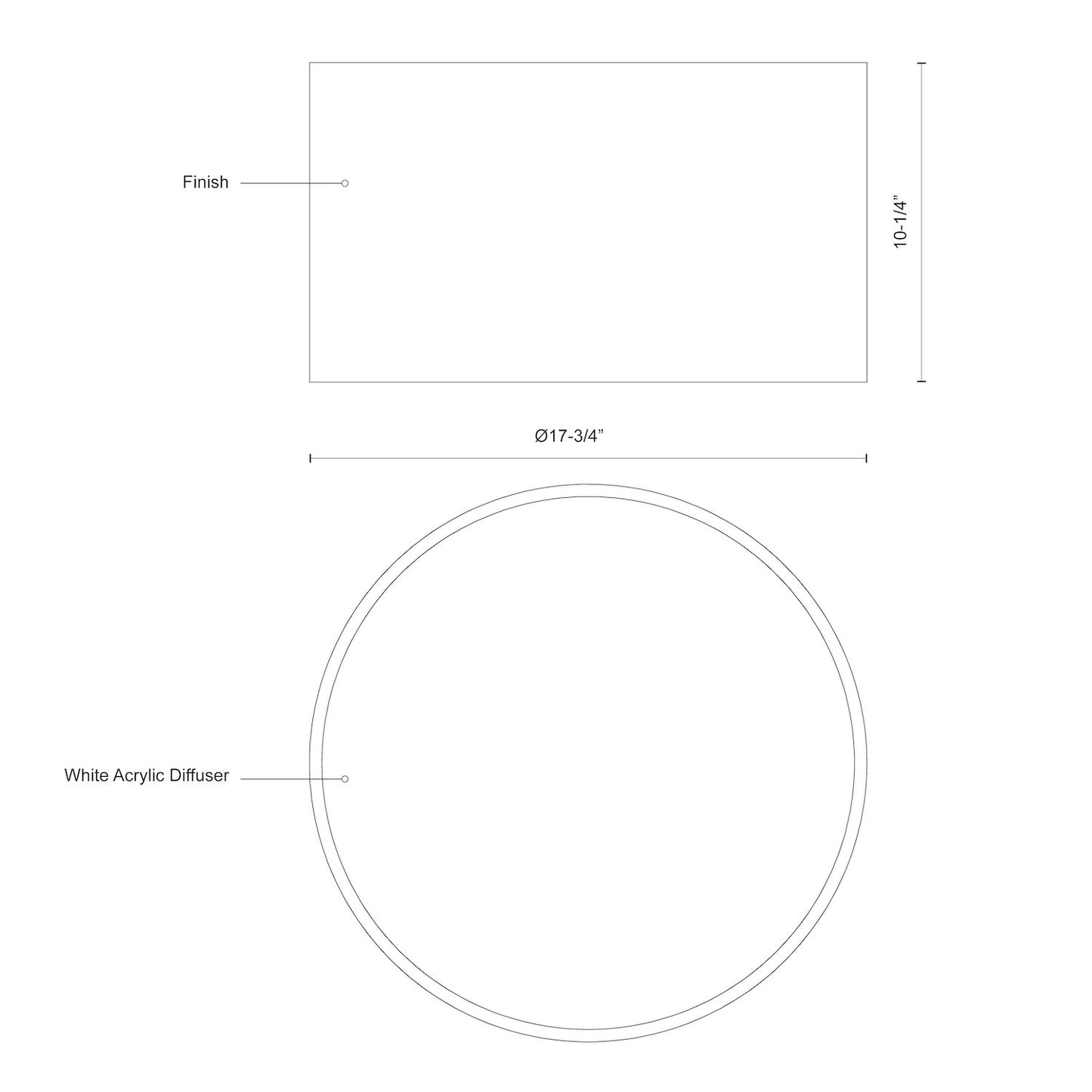 Mousinni 18-in Flush Mount