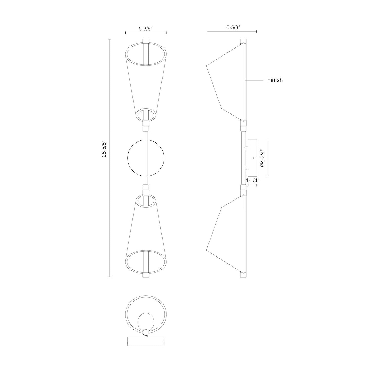 Mulberry 29-in Wall Sconce