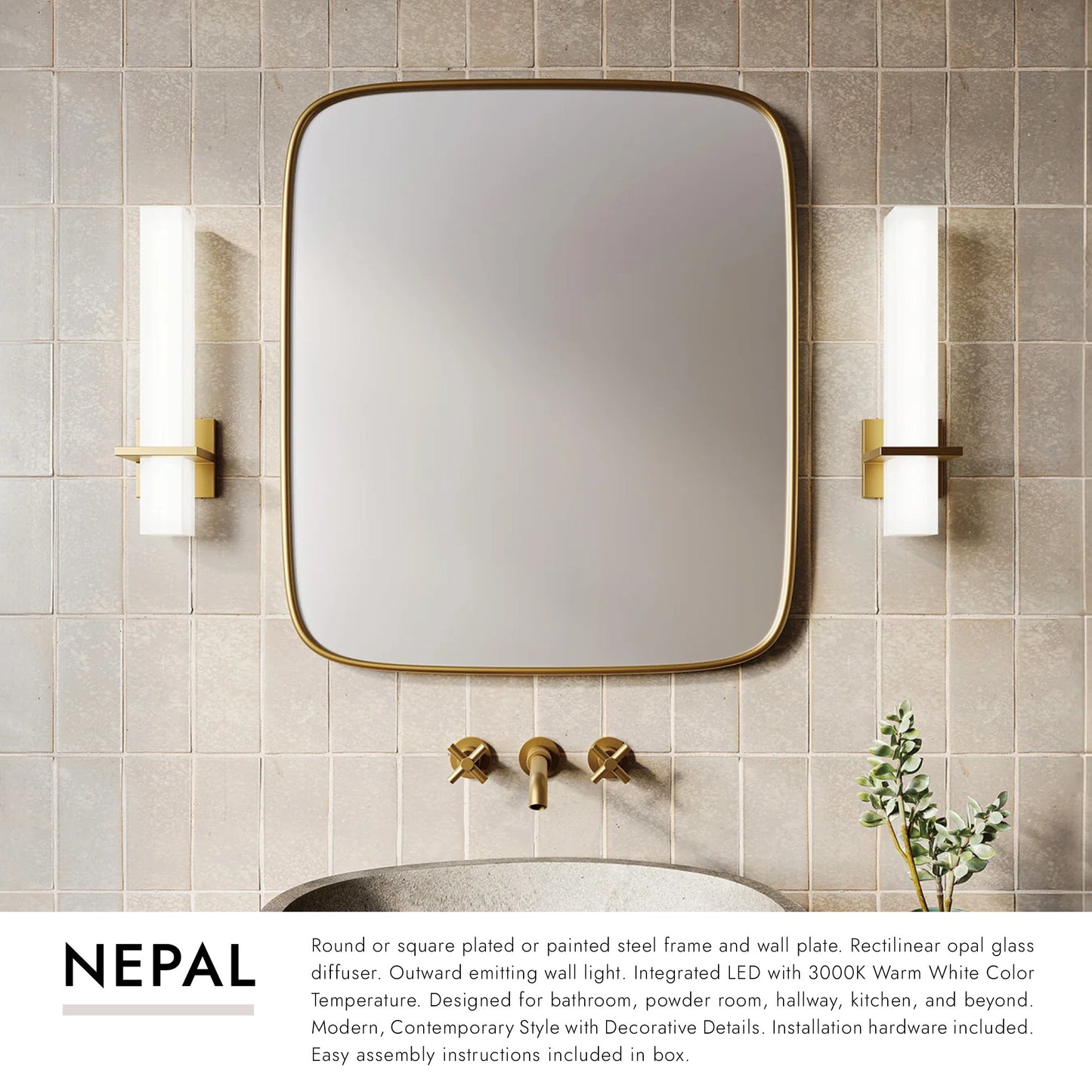Nepal 18-in Wall Sconce