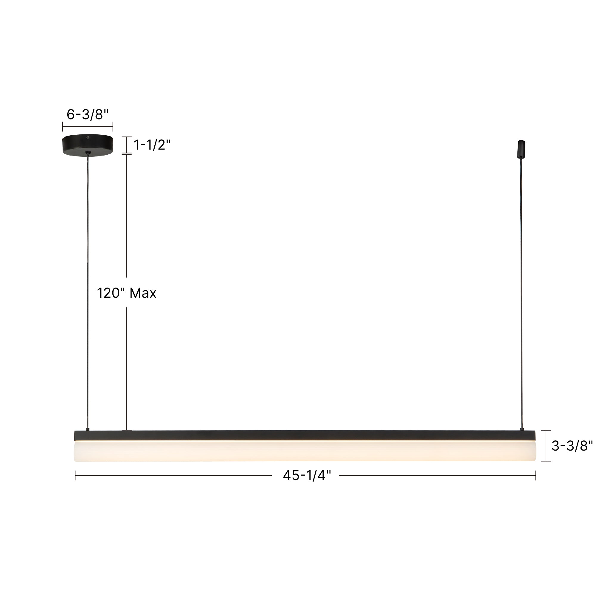 Nio 45-in Linear Pendant – Kuzco Lighting