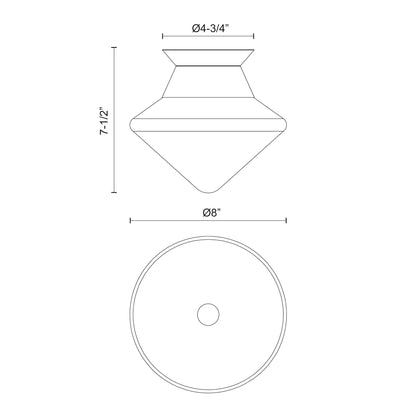 Nora 8-in Flush Mount