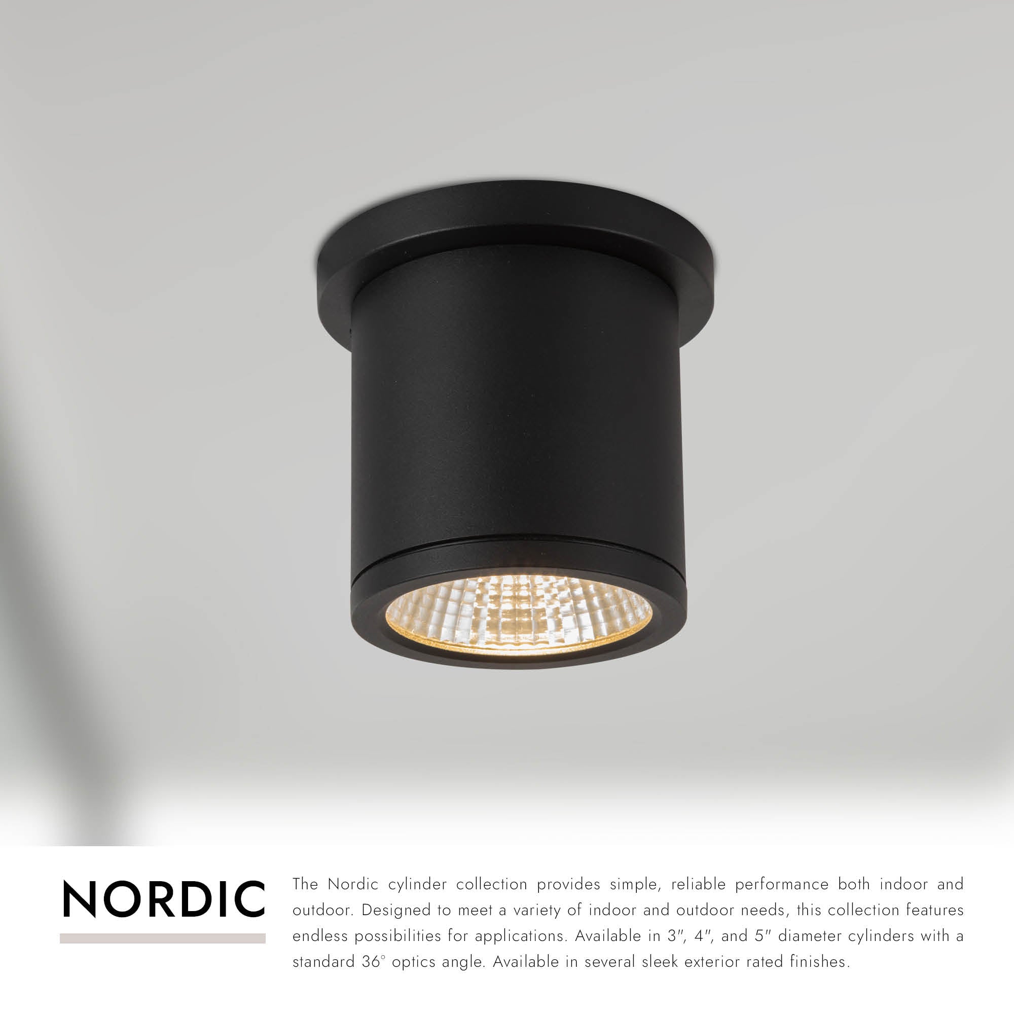 Nordic 4-in (3-in Dia.) Exterior Ceiling – Kuzco Lighting