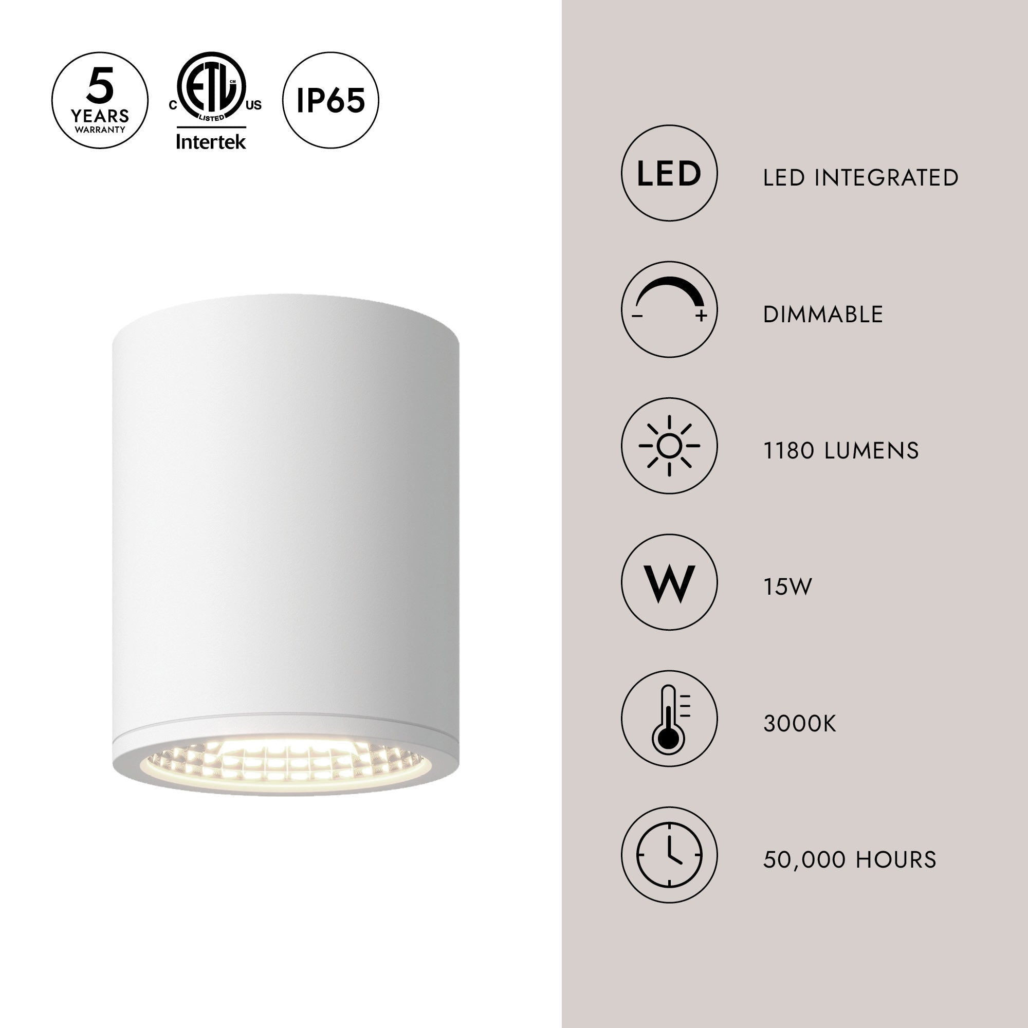 Nordic 6-in (5-in Dia.) Exterior Ceiling – Kuzco Lighting