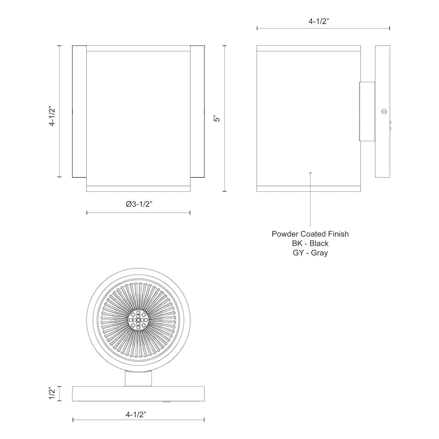 Nordic 5-in Exterior Wall Sconce