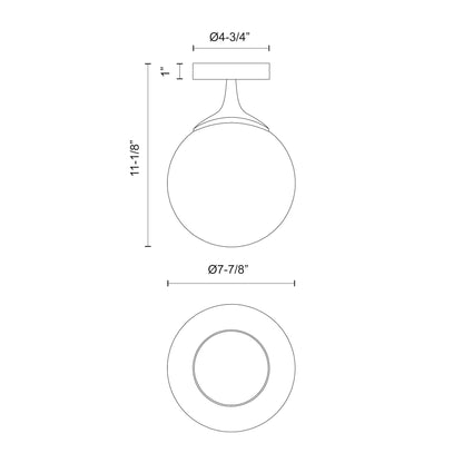 Nouveau 8-in Flush Mount