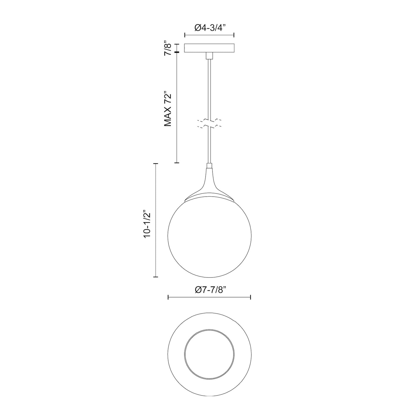 Nouveau 8-in Pendant