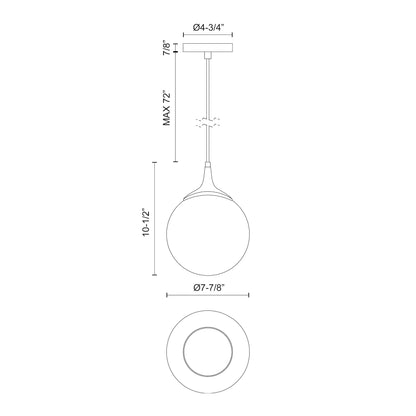 Nouveau 8-in Pendant