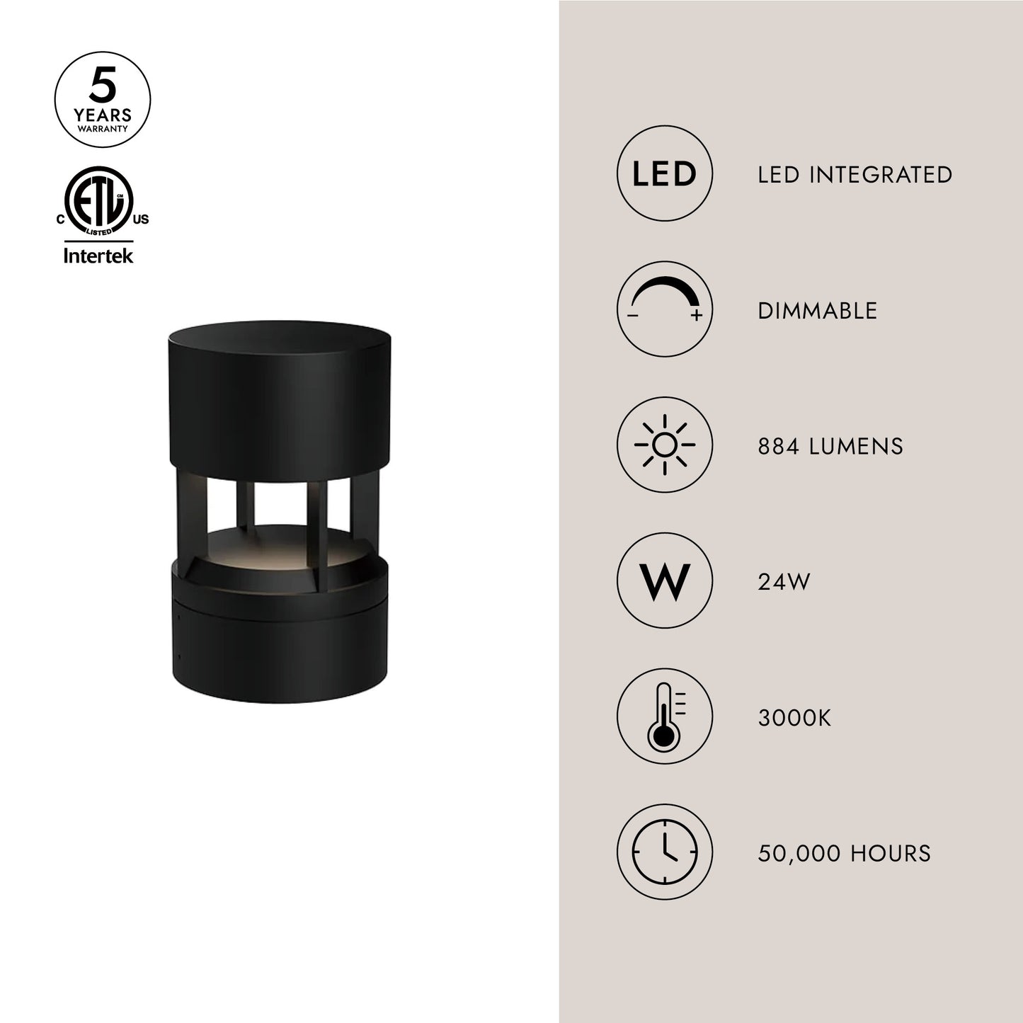 Novato 10-in Exterior Bollard