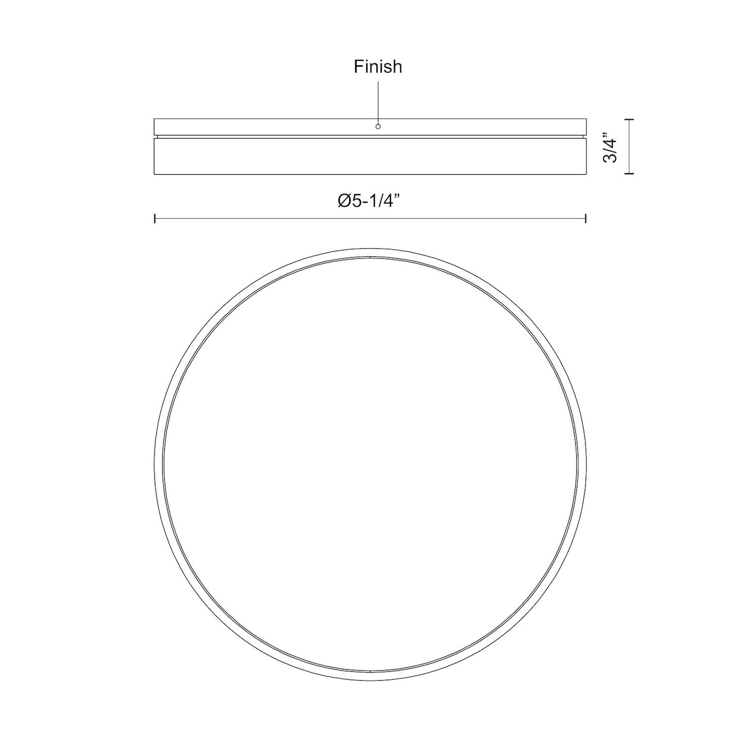 Novel 5-in Flush Mount