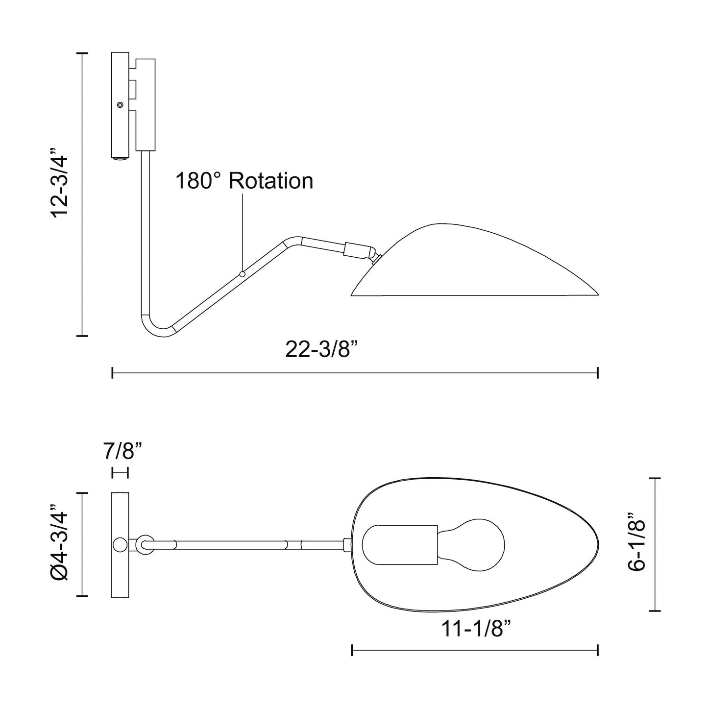 Oscar 6-in Wall/Vanity Light