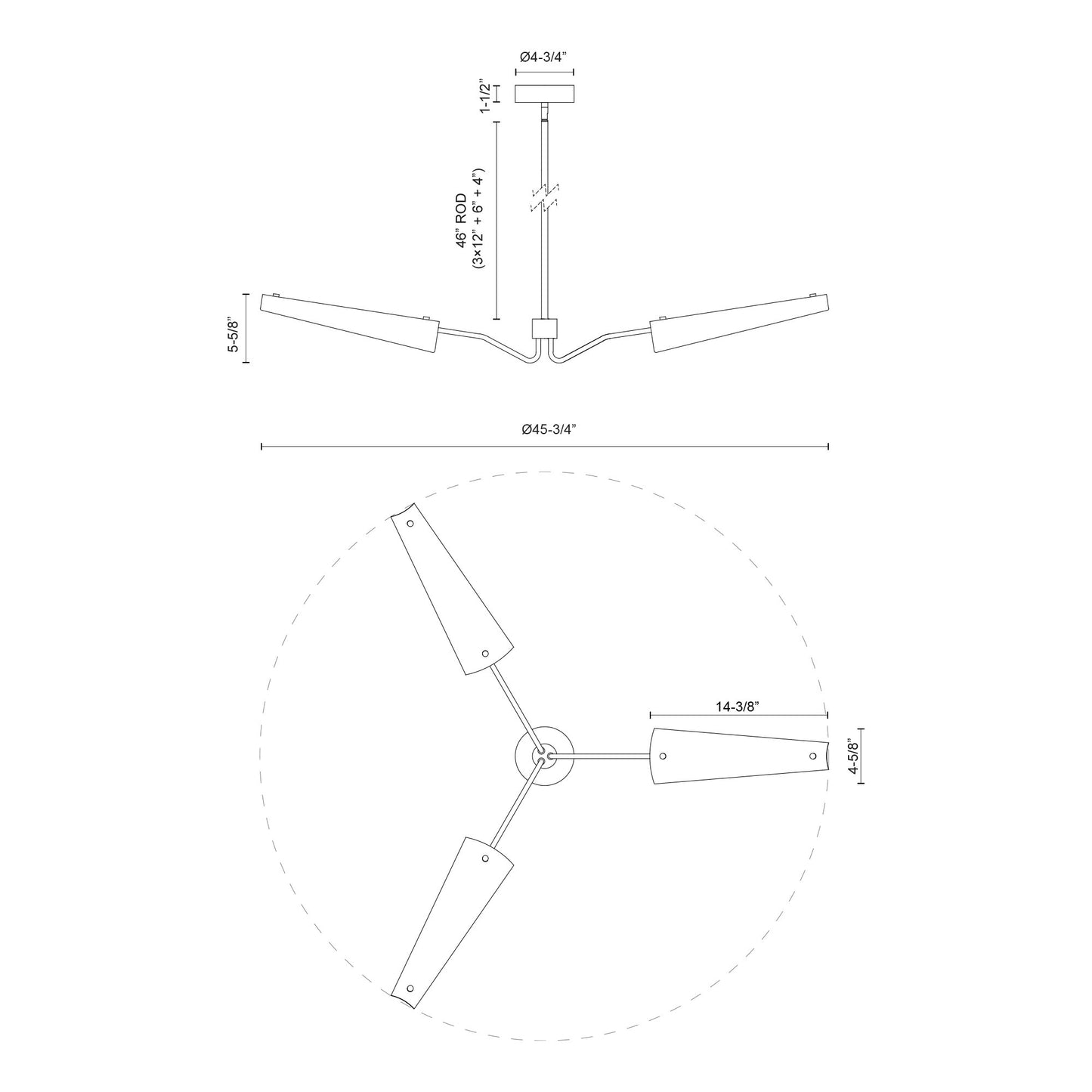 Osorio 46-in Chandelier