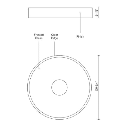 Parker 10-in Flush Mount