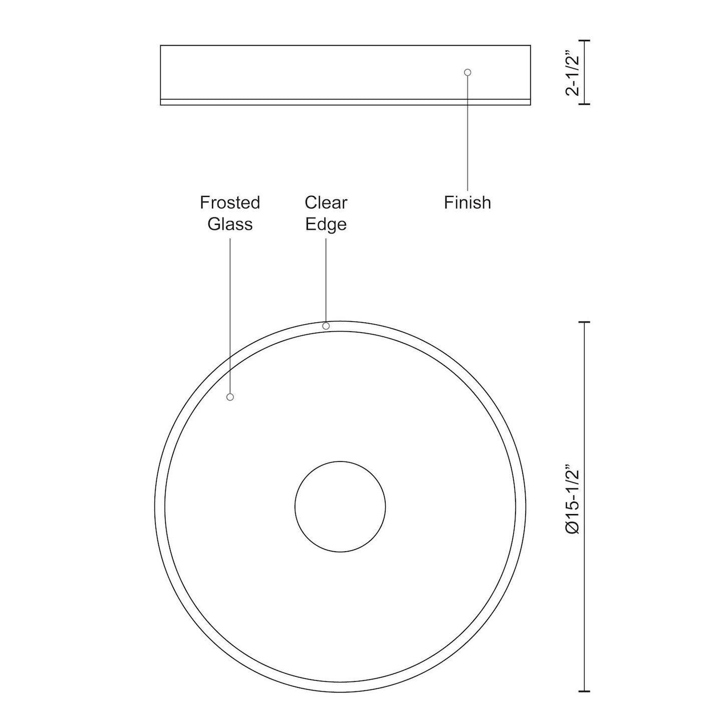 Parker 16-in Flush Mount