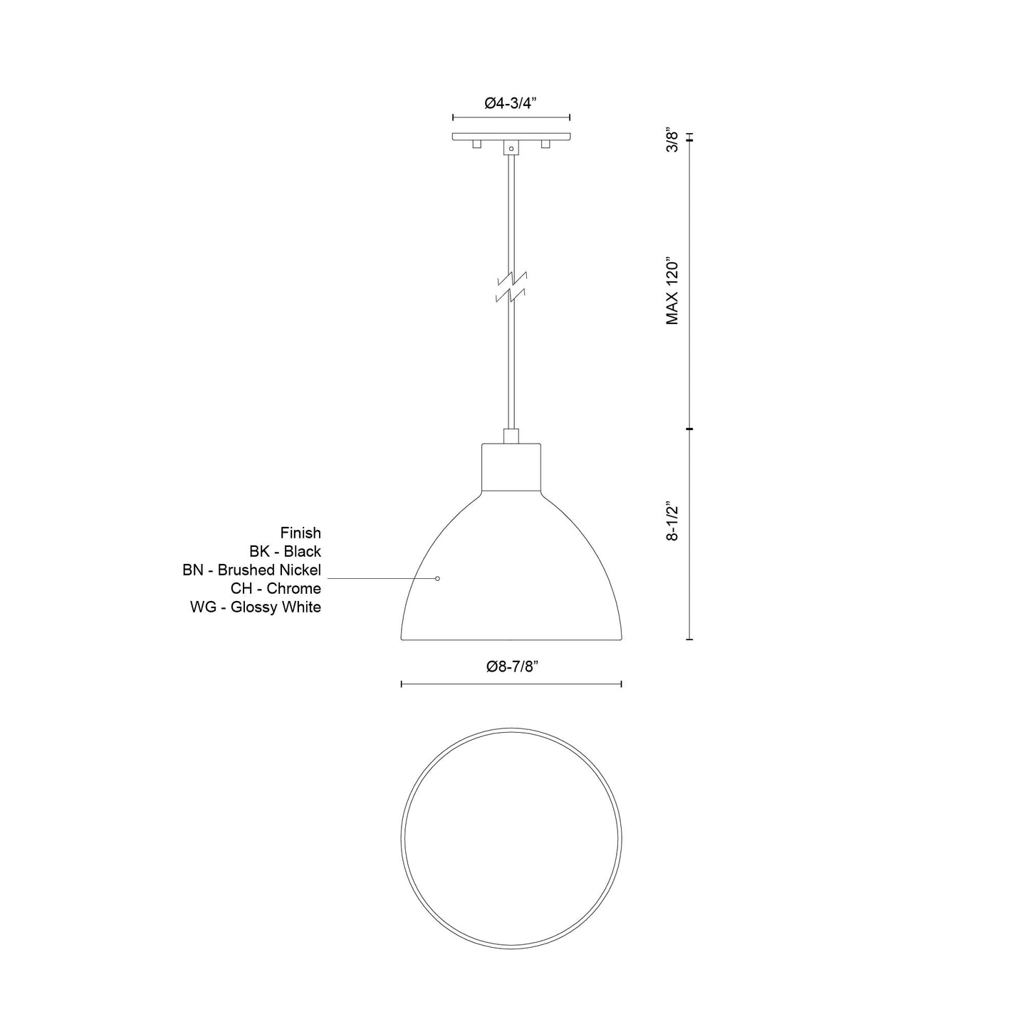 Chroma 9-in Pendant