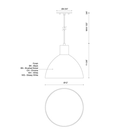 Chroma 12-in Pendant