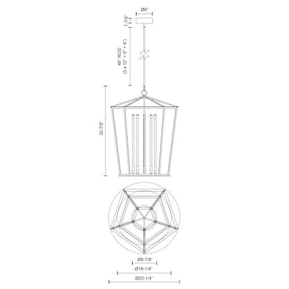 Delphine 32-in Pendant