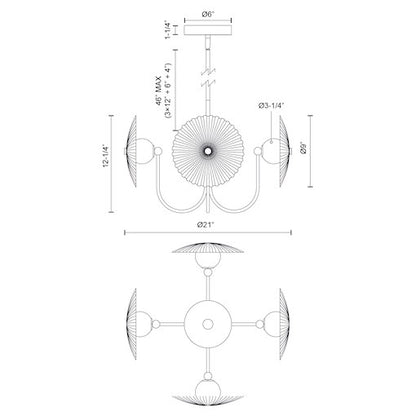 Hera 21-in Pendant