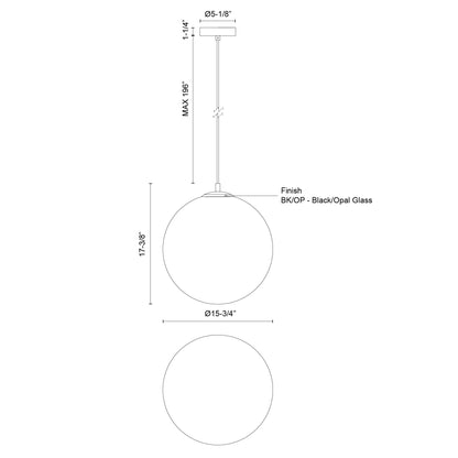 Marco 16-in (196-in Wire) (CCT) Pendant