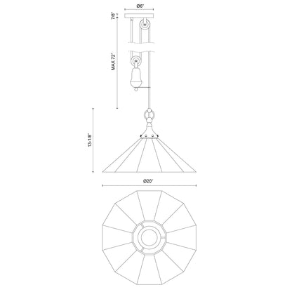 Ellen 20-in Pendant