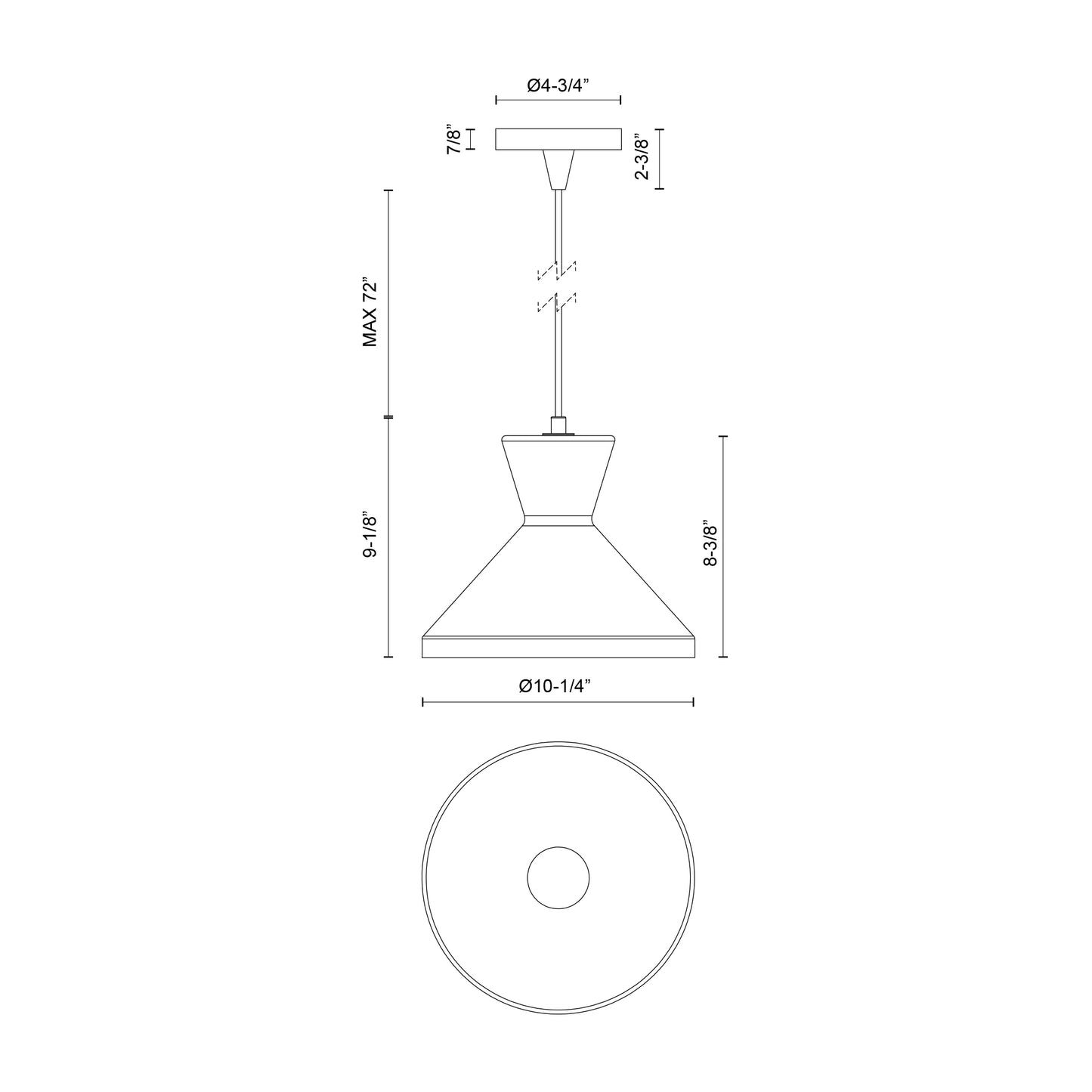 Betty 10-in Pendant