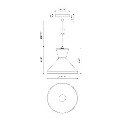 Betty 10-in Pendant